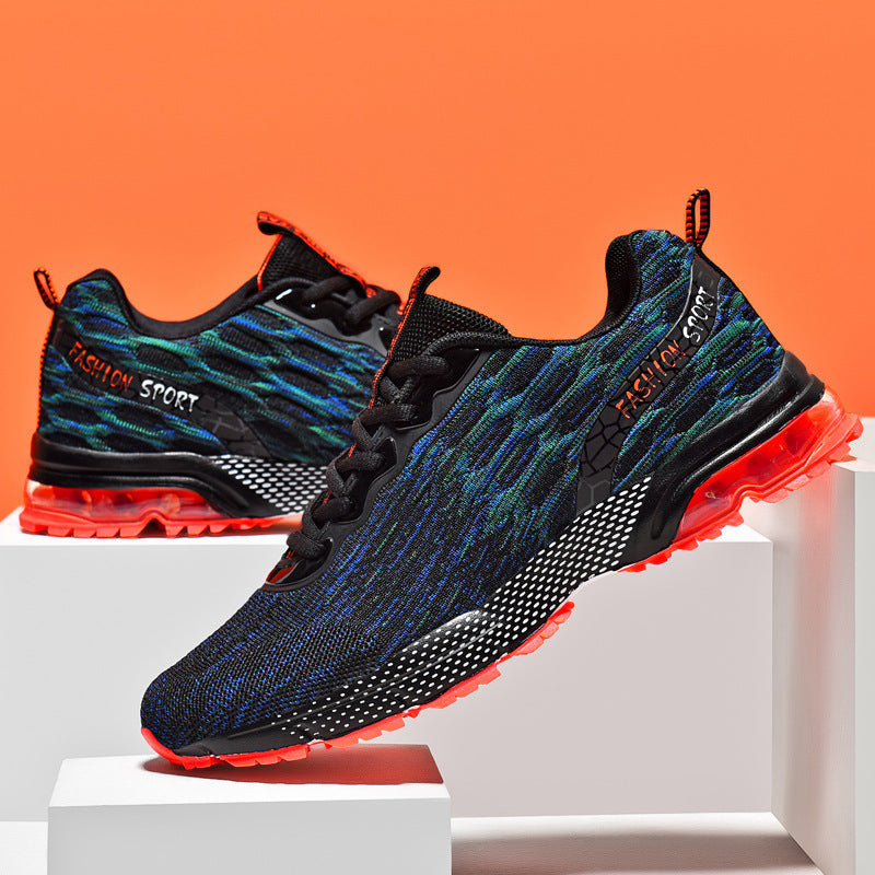 Dames technische sneakers met ademend bovenwerk en dempende zool – Grijs-groen