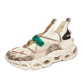 Dames performance sneakers met ademend bovenwerk en dempende zool – Beige en Wit – Beige