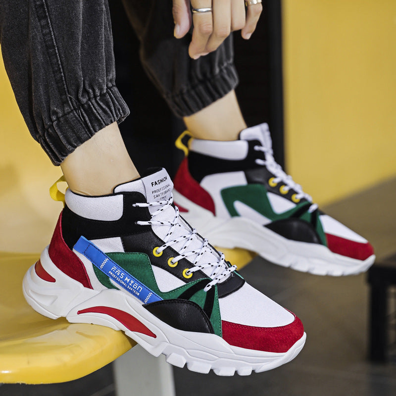 Dames hoge sneakers met dempende zool en stevig bovenwerk – Grijs