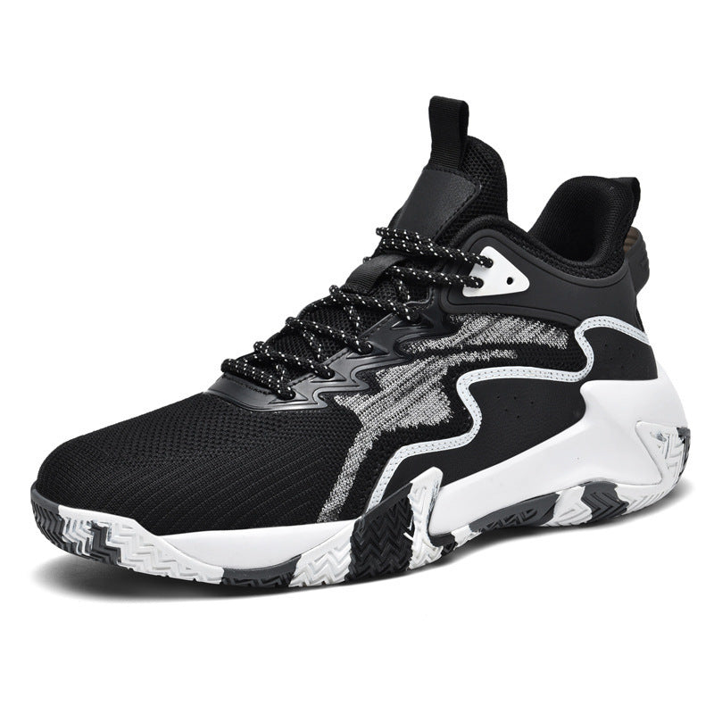 Dames performance sportsneakers met antislipzool en ademend mesh bovenwerk – Zwart-wit