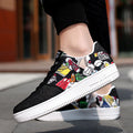 Dames modieuze sneakers met grafische details – Wit