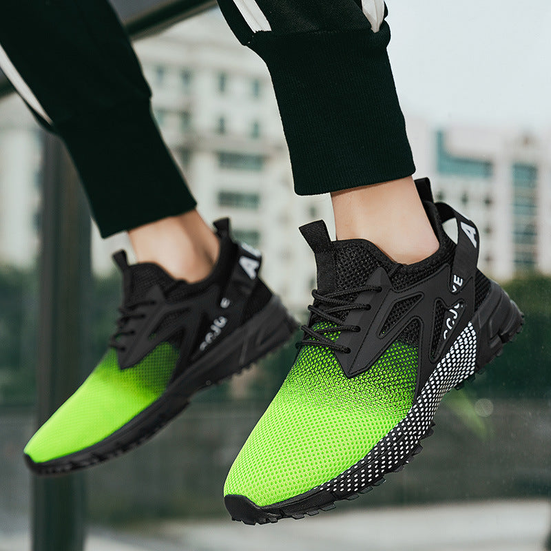 Dames sportieve sneakers met antislipzool – Groen en Rood – Rood