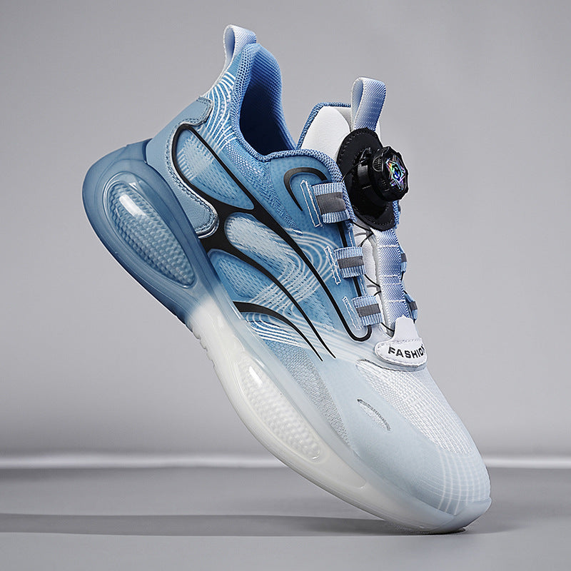 Dames technische sneakers met vetersluiting en dempende zool – Zwart