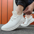 Dames sneakers met antislipzool en ademend bovenwerk – Grijs en Wit – Grijs