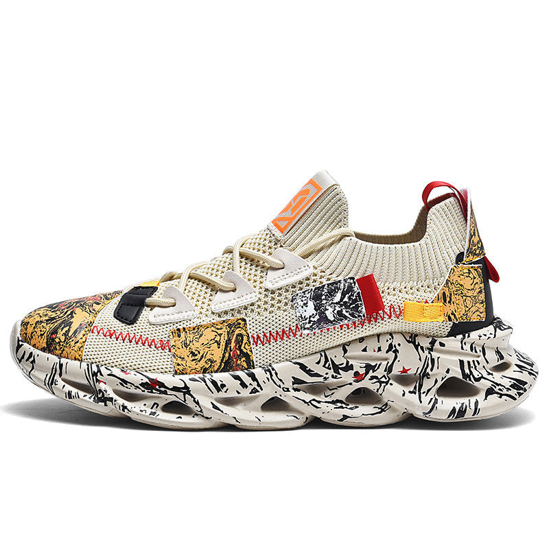 Dames technische sneakers met dynamisch zoolprofiel – Beige