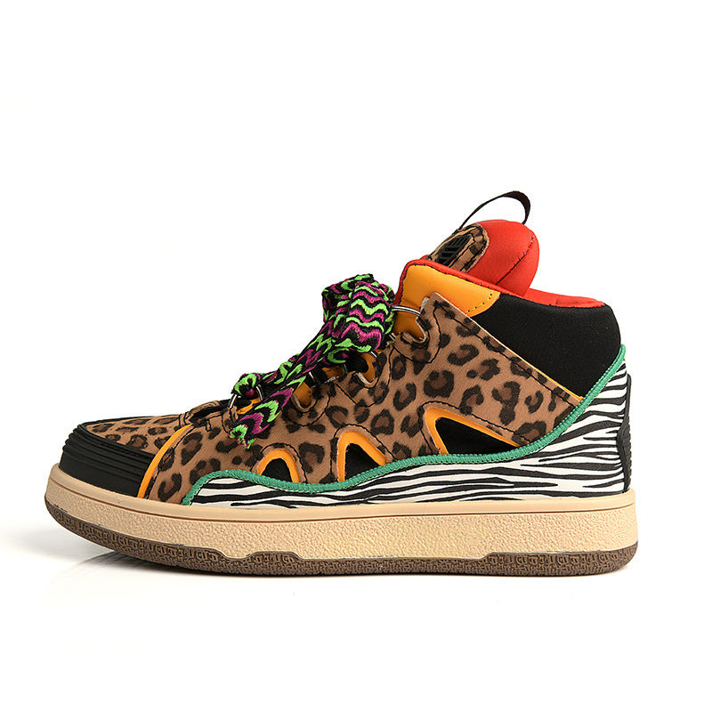 Dames sportieve hoge sneakers met elastische veters – Blauw