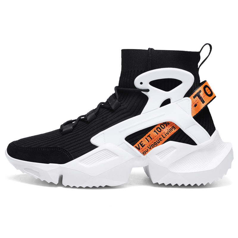 Dames hoge sneakers met ondersteunende zool – Zwart