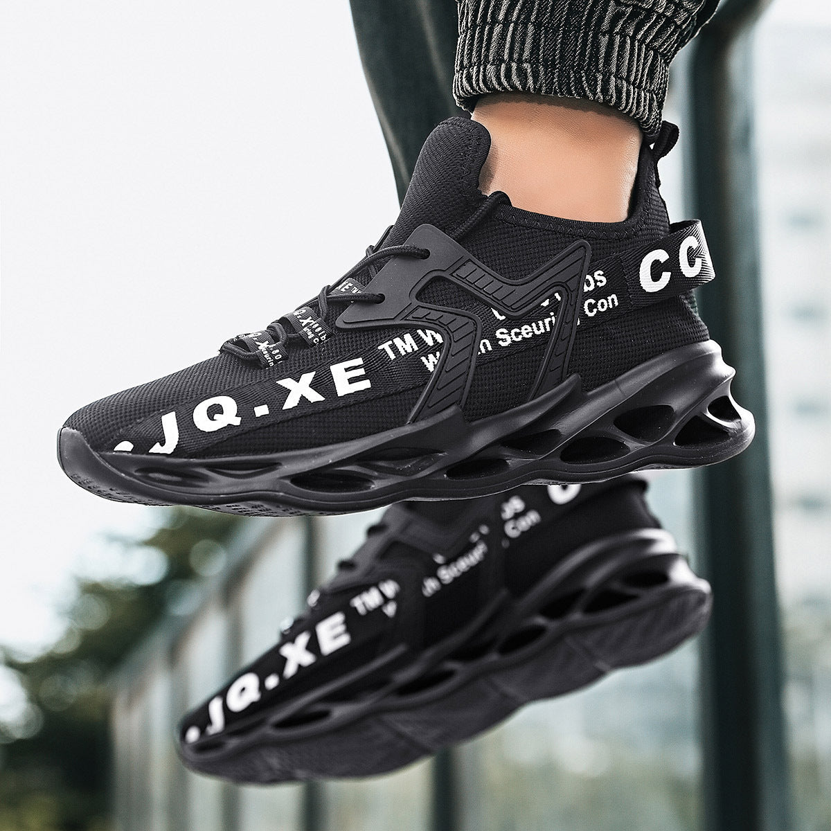 Dames lichte sneakers – Zwart