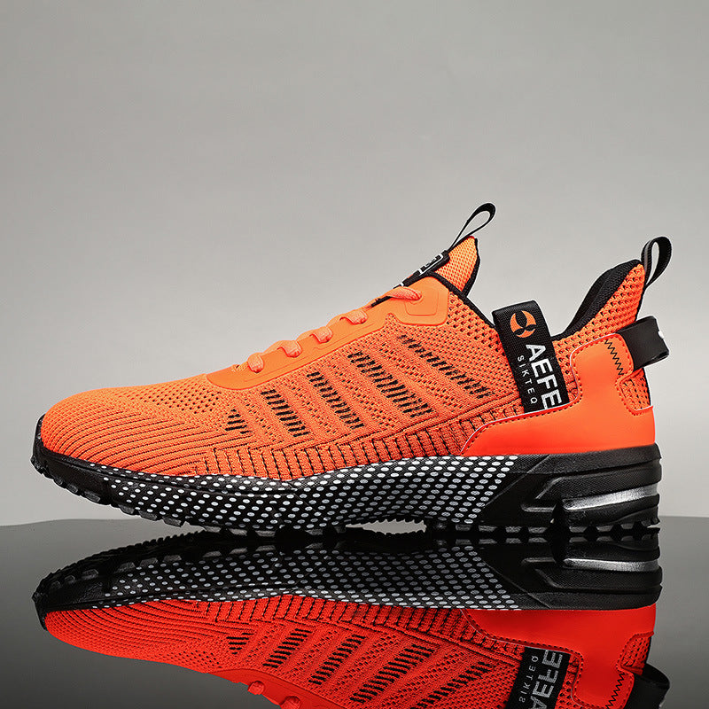 Dames lichte hardloopschoenen met flexibele zool – Groen en Grijs – Oranje