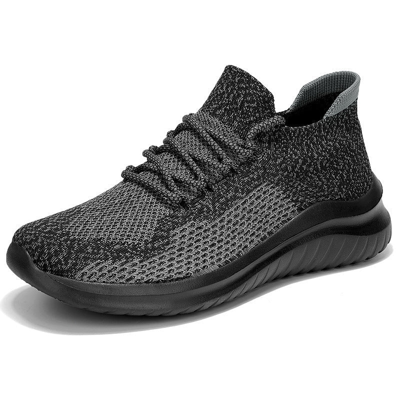 Dames sneakers met elastische veters en hoge schacht – Zwart-grijs