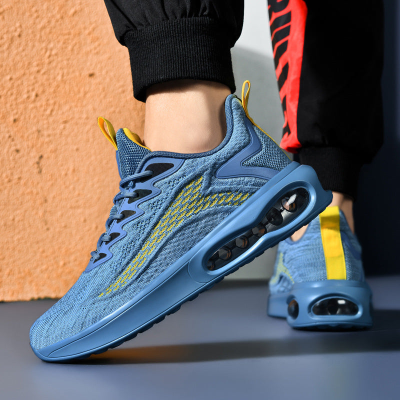 Dames stijlvolle sportsneakers met ademend bovenwerk en dempende zool – Zwart