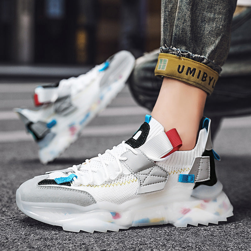 Dames modieuze outdoorsneakers met antislipzool en ademend mesh bovenwerk – Wit