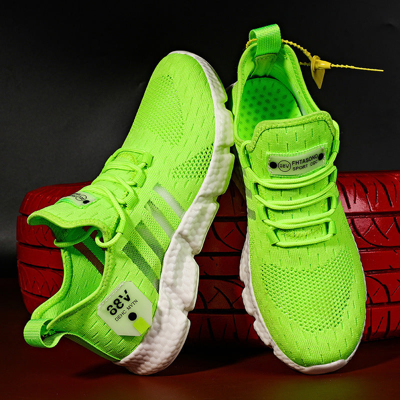 Dames lichte vrijetijdssneakers met flexibele zool – Wit