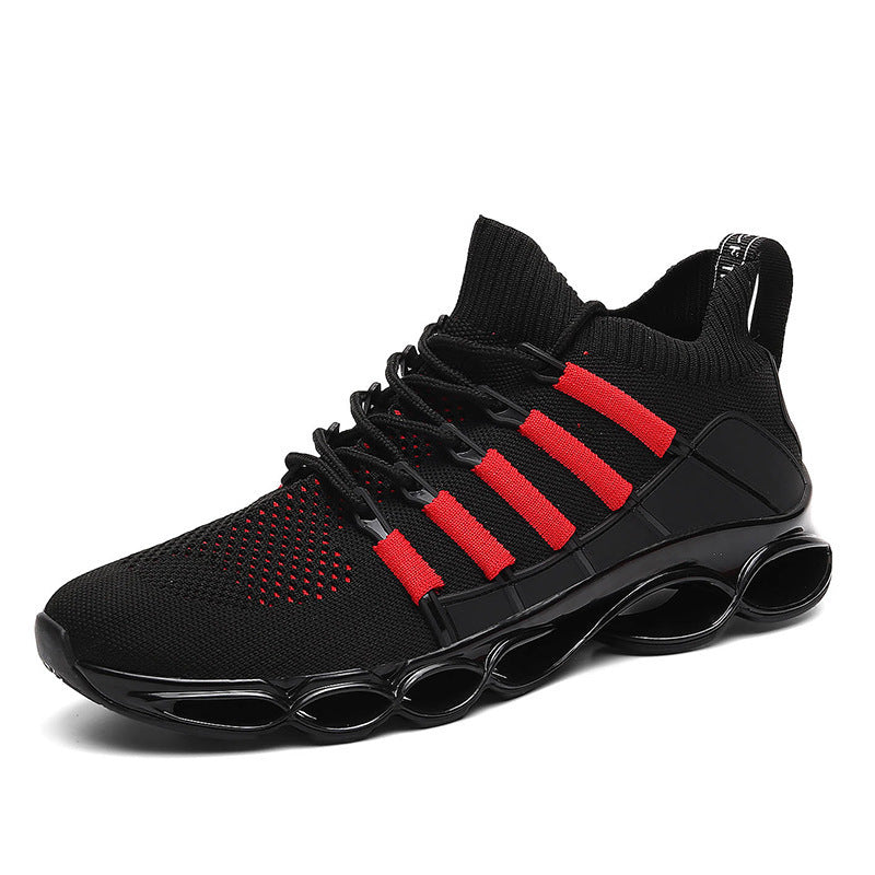 Dames lichte sportsneakers – Zwart en Zwart-rood – Rood