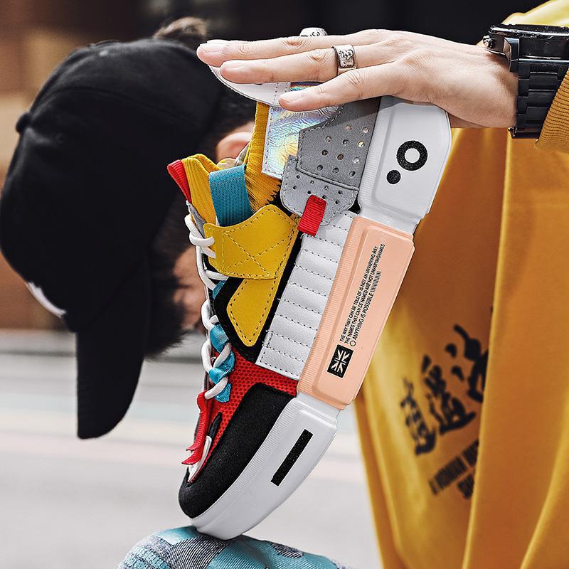 Dames sportieve hoge sneakers met ademend bovenwerk en stevig bovenwerk – Grijs
