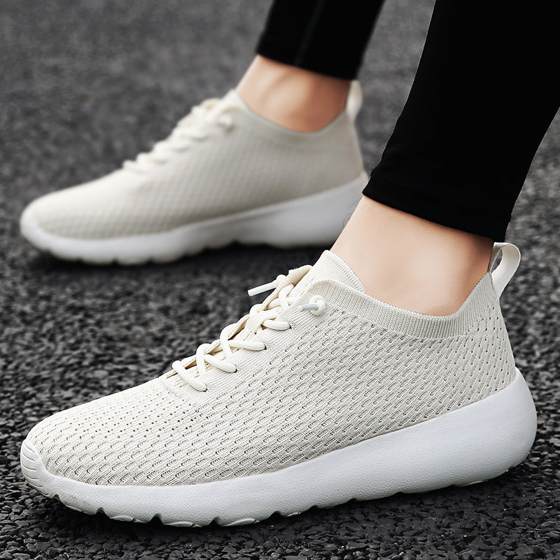 Dames lichte sneakers met flexibele zool – Zwart-wit