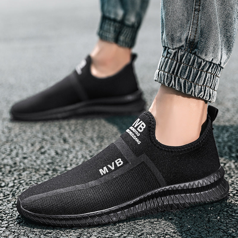Dames lichte slip-on sneakers met ademend mesh bovenwerk – Wit
