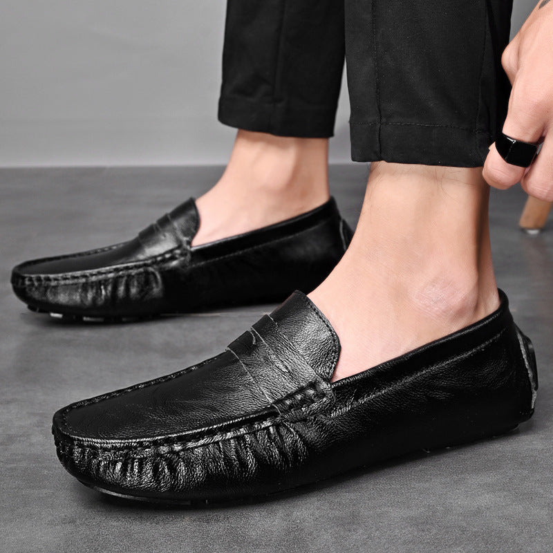 Dames stijlvolle mocassins met flexibele zool en leren bovenwerk – Wit