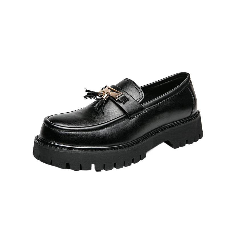 Dames modieuze mocassins met antislipzool en kwastdetails – Zwart