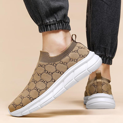 Dames hardloopschoenen met ademend bovenwerk – Zwart en Khaki – Khaki