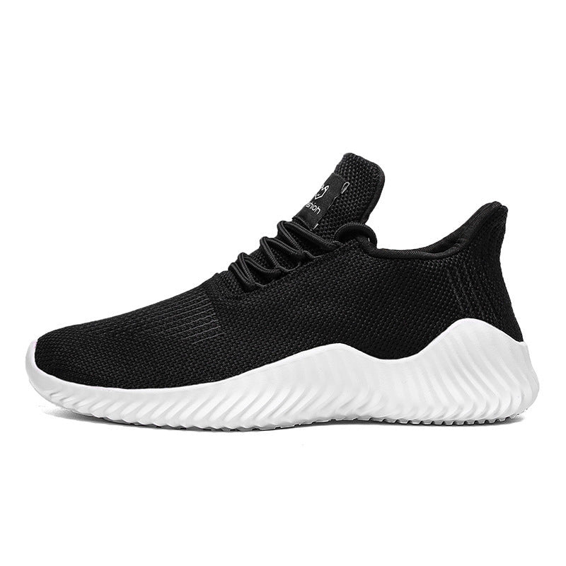 Dames sneakers met flexibele zool en gebreid bovenwerk – Wit