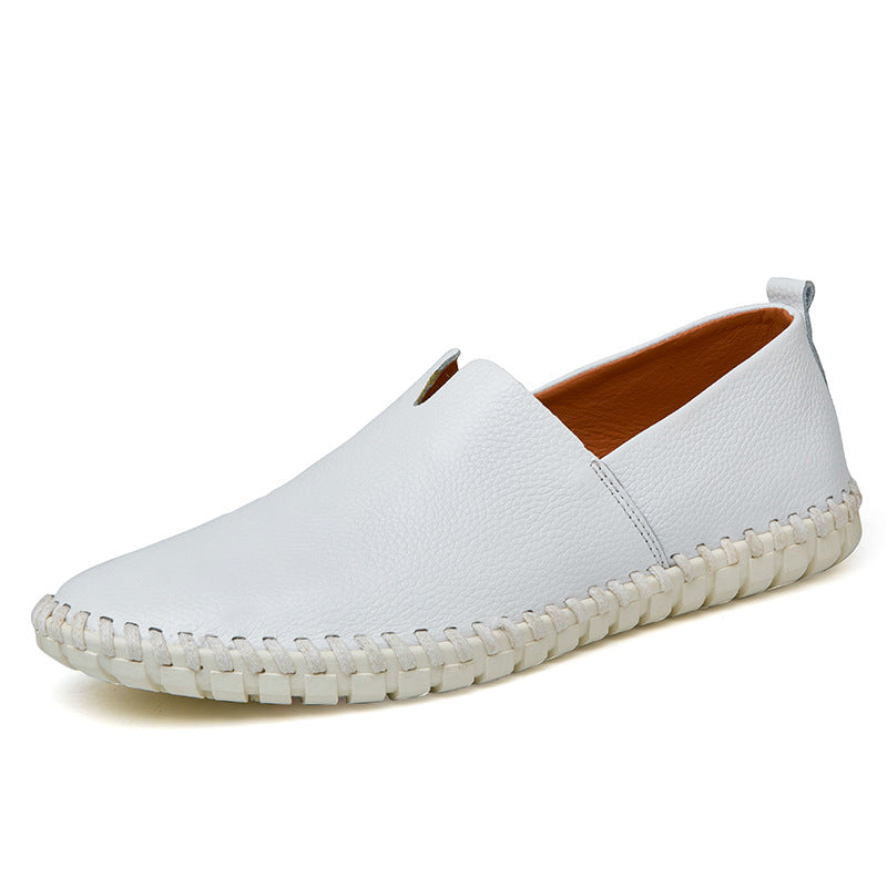 Dames klassieke mocassins met leren bovenwerk – Zwart