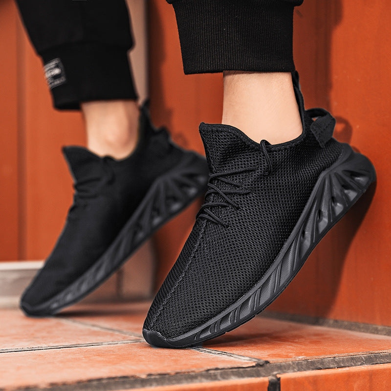 Dames comfortabele sneakers – Wit en Zwart – Zwart