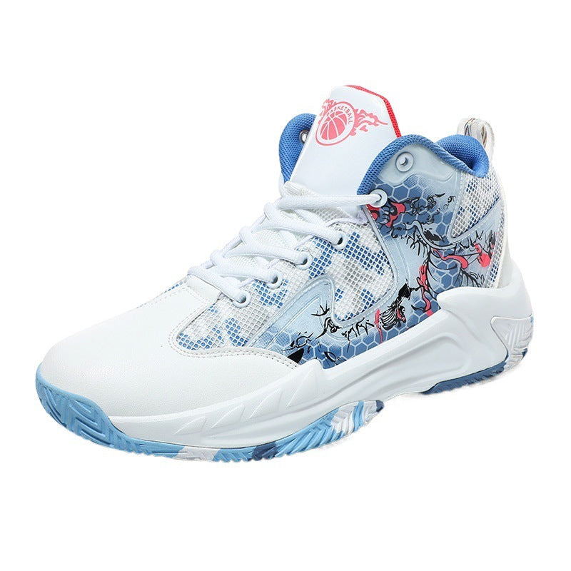 Dames sportieve basketbalsneakers met ademend mesh bovenwerk – Zwart