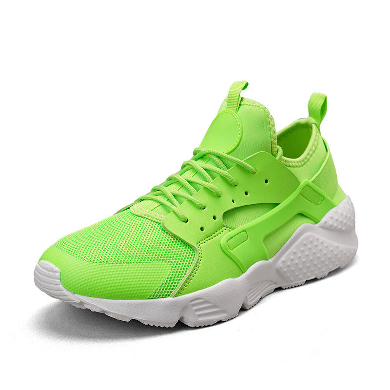 Dames modieuze sneakers met ademend mesh bovenwerk en dempende zool – Neonrood