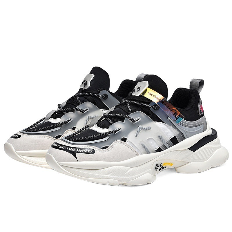 Dames modieuze sneakers met opvallend ontwerp – Wit