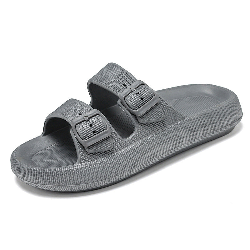 Dames comfortabele sandalen met gespsluiting – Grijs