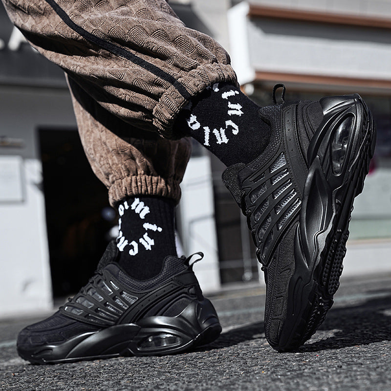 Dames performance sneakers met luchtkussenzool en ondersteunende zool – Zwart