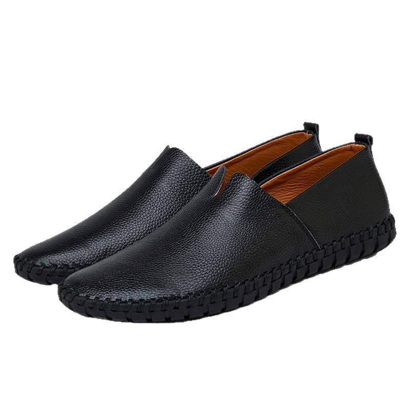 Dames klassieke mocassins met leren bovenwerk – Bruin