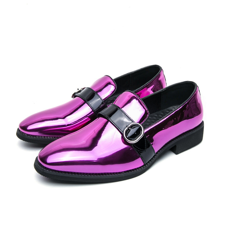 Dames modieuze mocassins met gespsluiting – Paars
