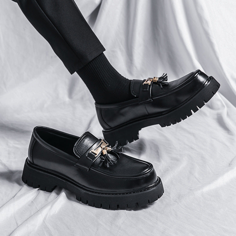 Dames modieuze mocassins met antislipzool en kwastdetails – Zwart