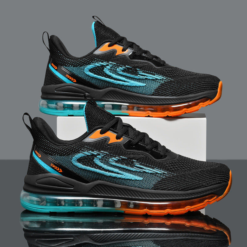Dames performance sneakers met ademend mesh bovenwerk en dempende zool – Zwart-groen