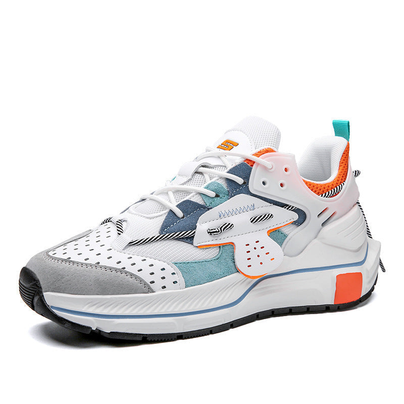 Dames performance sneakers met dempende zool – Grijs en Blauw-oranje – Zwart