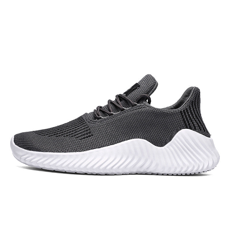 Dames sneakers met flexibele zool en gebreid bovenwerk – Zwart