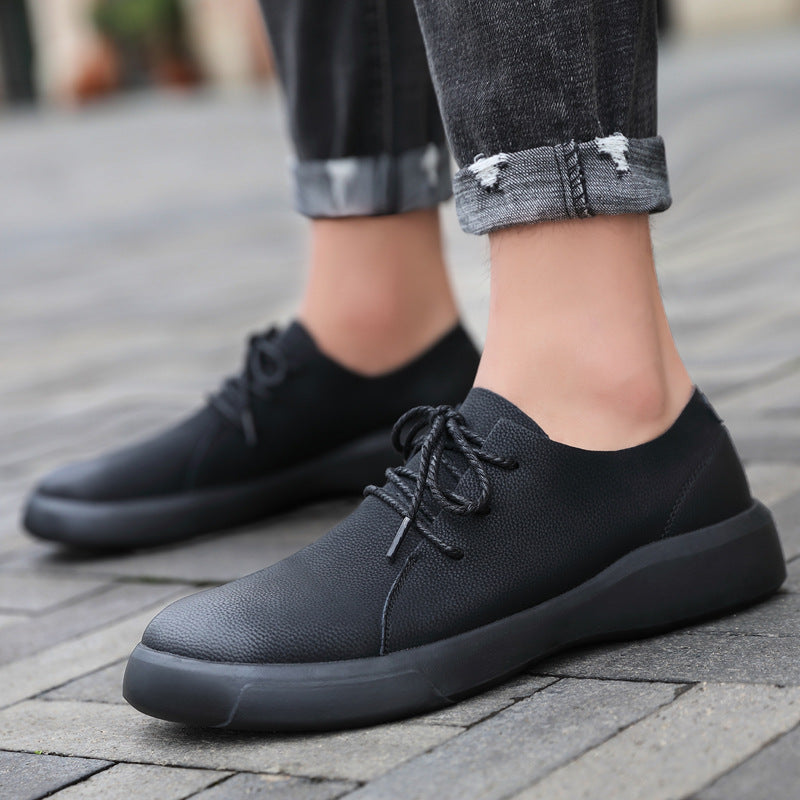 Dames leren schoenen met dempende zool – Zwart