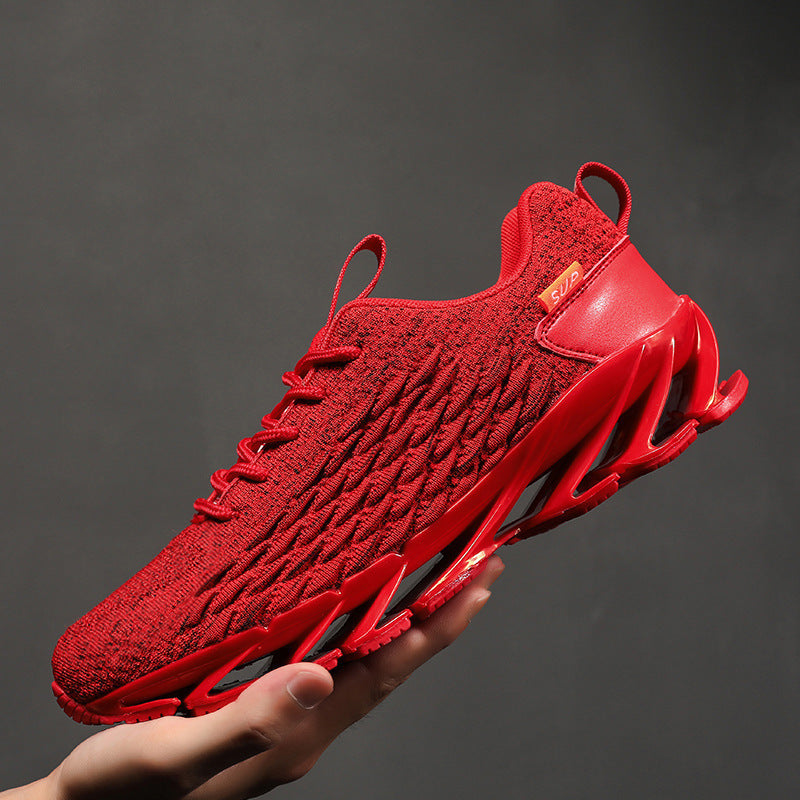 Dames performance sneakers met ademend bovenwerk en dempende zool – Rood en Zwart – Rood