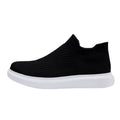 Dames modieuze gebreide sneakers met flexibele zool en hoge schacht – Zwart
