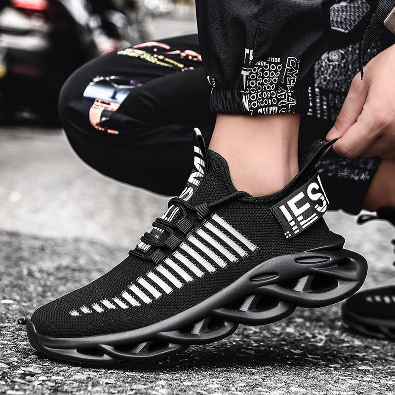 Dames performance sneakers met flexibele zool en ademend mesh bovenwerk – Zwart