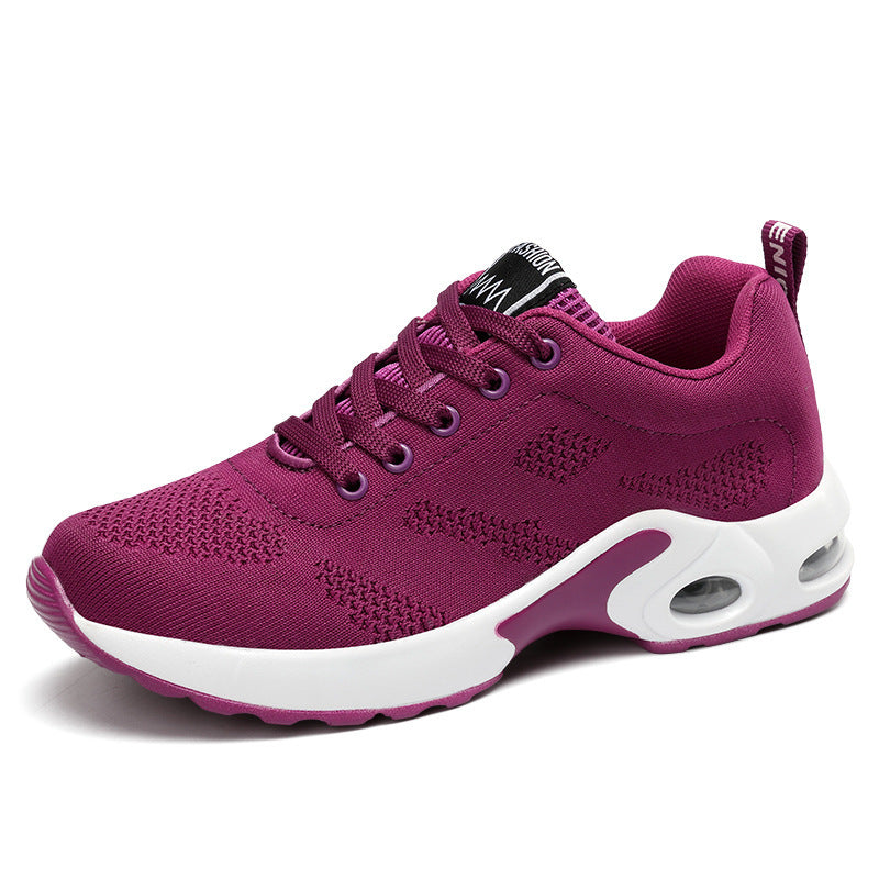 Dames sportieve sneakers – Rood en Wit – Wit