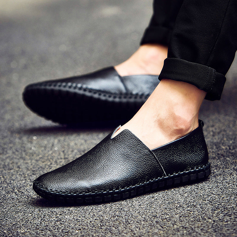 Dames klassieke mocassins met leren bovenwerk – Wit