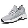 Dames sneakers met vetersluiting en elastische veters – Grijs