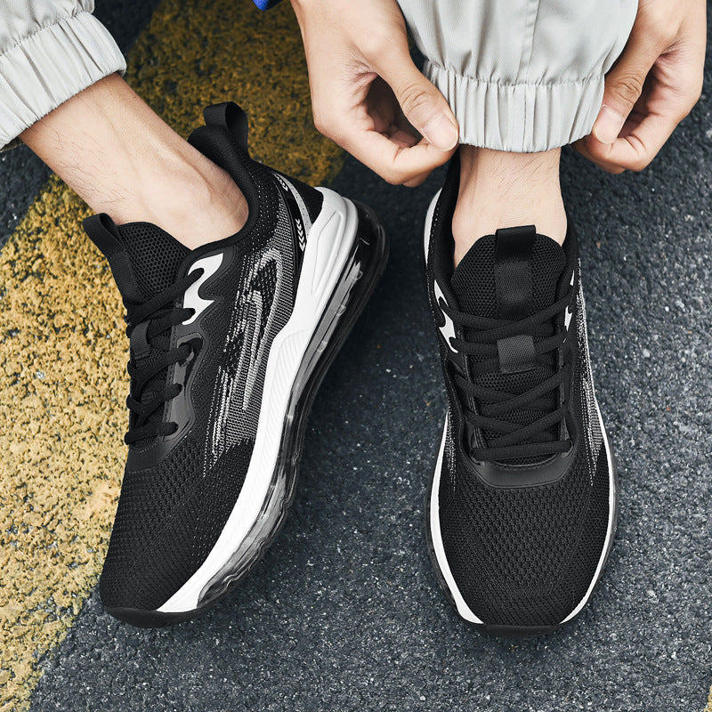 Dames performance sneakers met ademend mesh bovenwerk en dempende zool – Zwart-groen