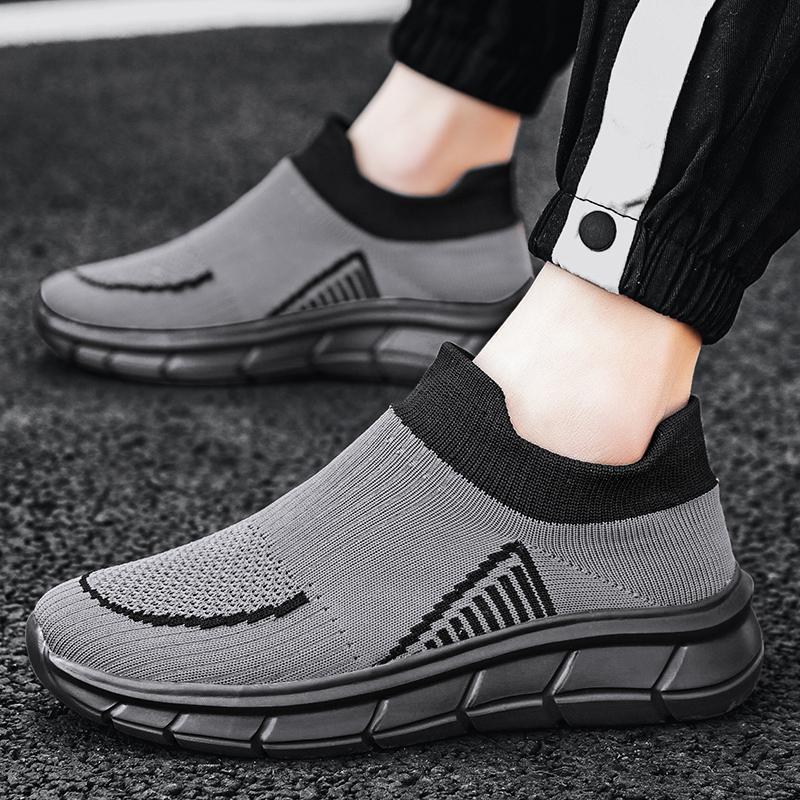 Dames comfortabele slip-on sneakers – Grijs