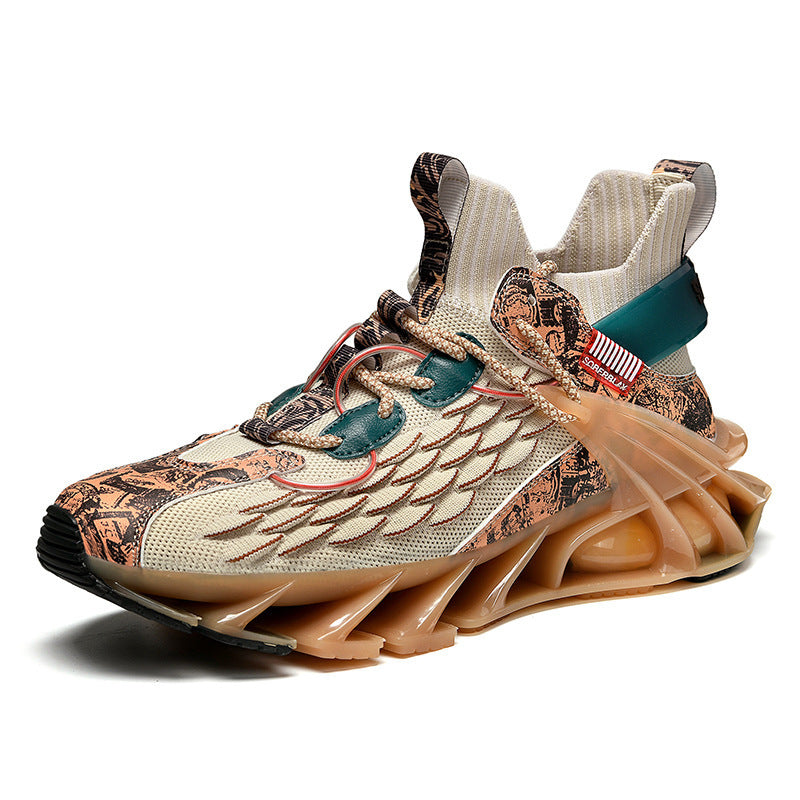 Dames hardloopschoenen met ademend bovenwerk – Zwart en Wit – Bruin