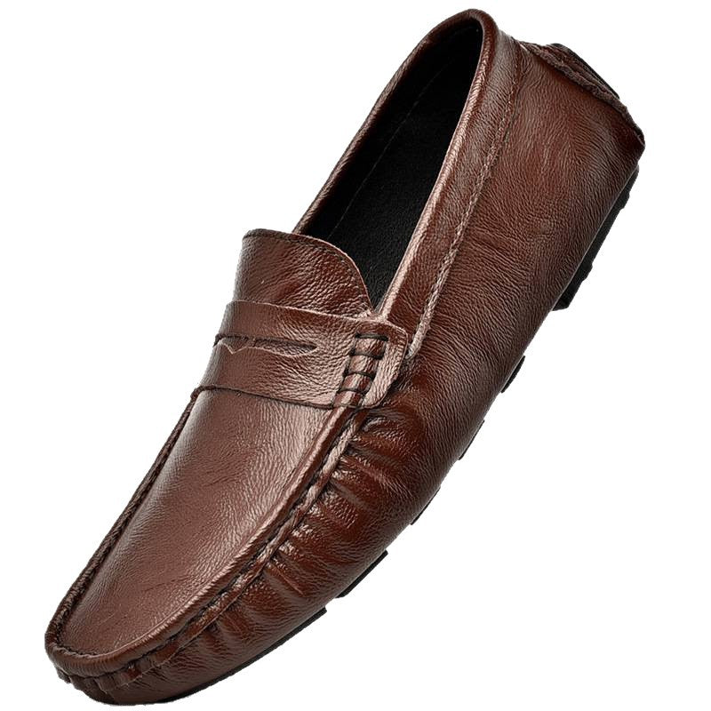 Dames stijlvolle mocassins met flexibele zool en leren bovenwerk – Wit