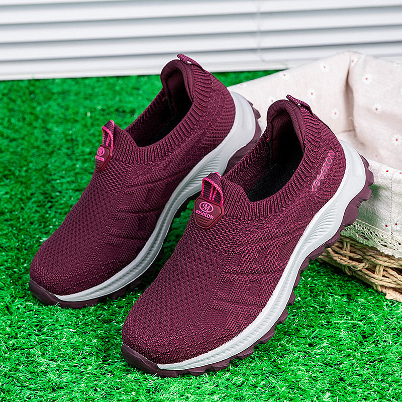 Dames comfortabele hardloopschoenen met ademend bovenwerk – Zwart
